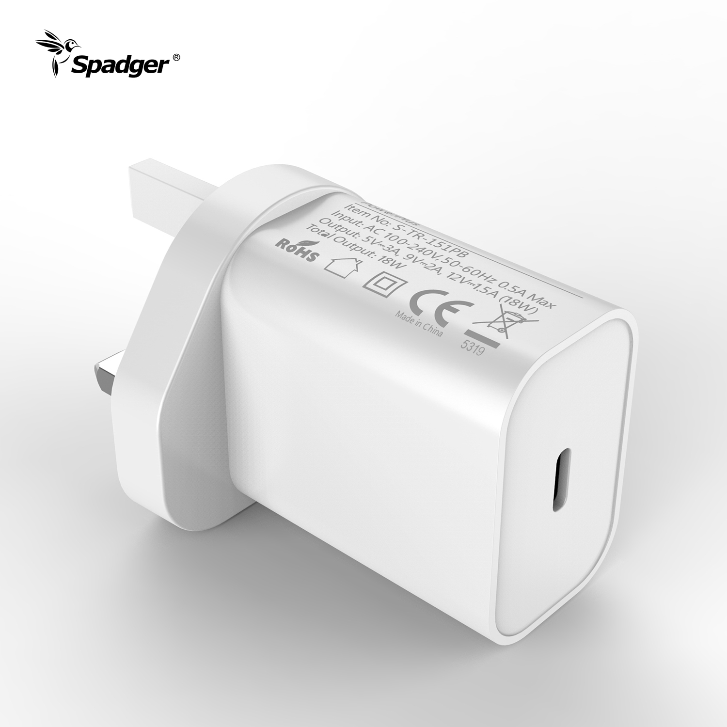 20W USB-C Power Adapter, iPhone 12 Wall Charger PD 3.0 Type C Fast Adapter S-TR-151 UK