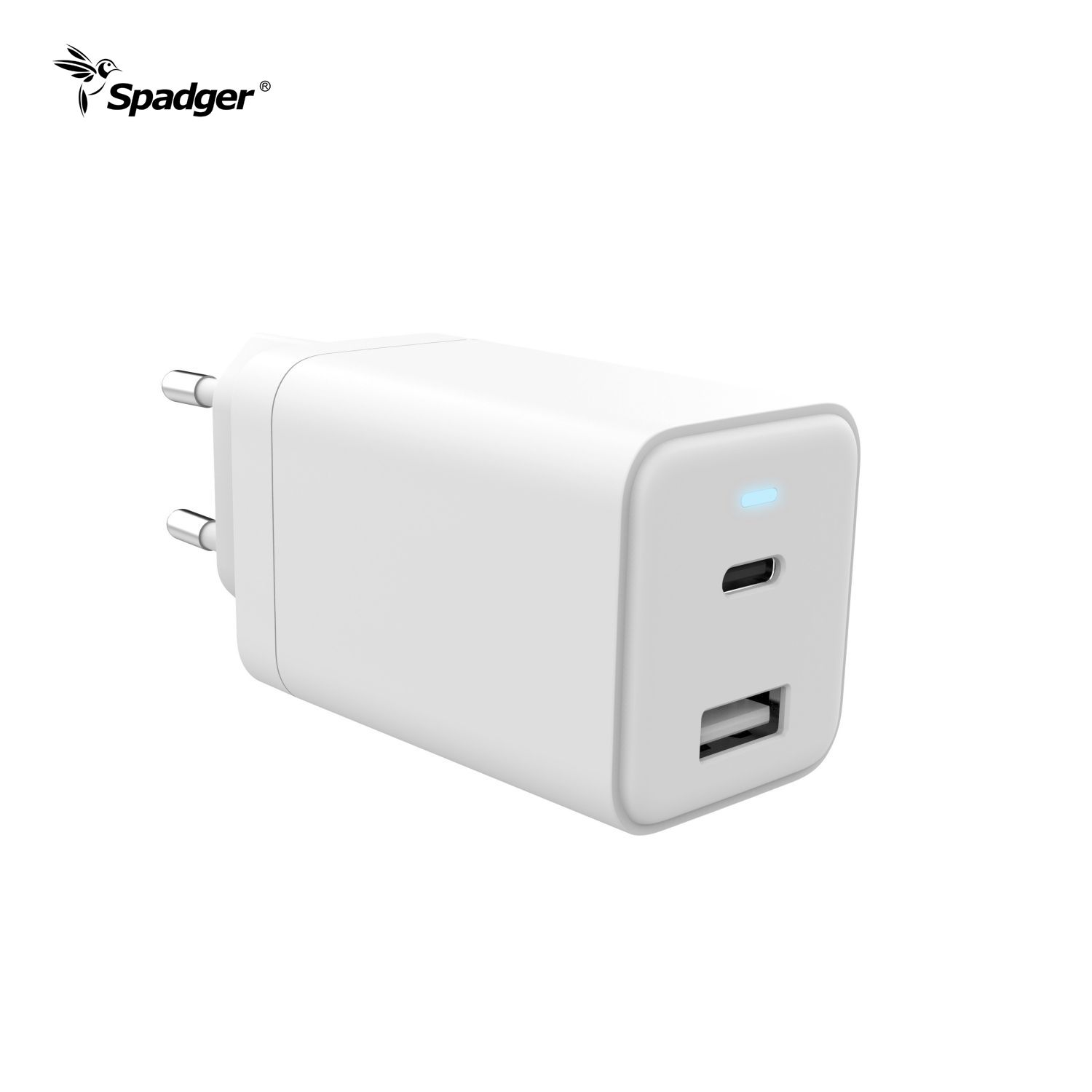 USB C Charger PD 45W GaN Tech Type C Wall Charger Fast Charging with Dual Port, Foldable Power Adapter Compatible for iPhone