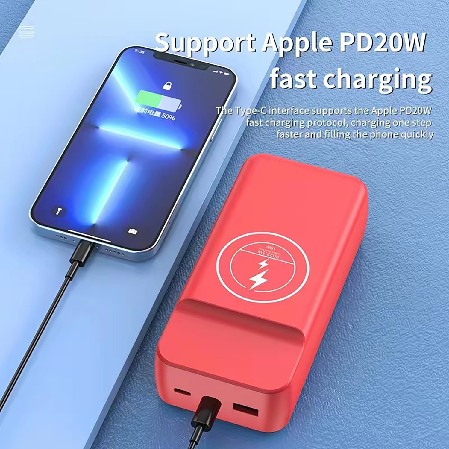 Original Factory QI Wireless power bank 30000mah 22.5W portable Magnetic Charger High capacity magsafe battery bank