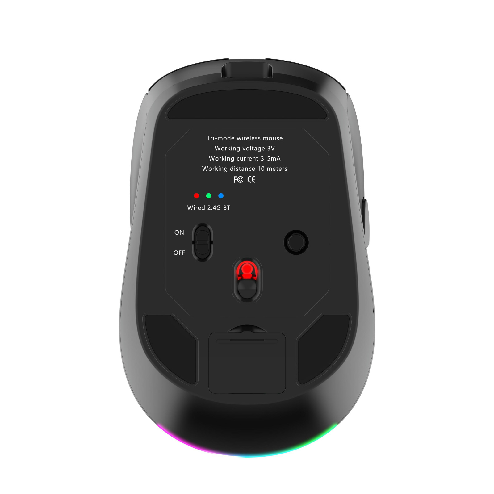 Wireless  Mouse  Ultra-Lightweight 1.72 oz (49 g)   Optical Switch with RGB Equivalent Mouse