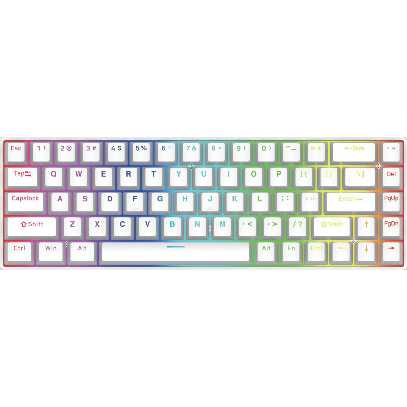 APAYADO DK68 Mechanical Keyboard - 68 Keys, RGB Backlight, Hot-Swappable, USB Type-C, Bluetooth/Wired/2.4G Connectivity, ABS Keycaps, Jiadalong Base + Gaote Switches, Compatible with Windows 98/Vista/7/8/10