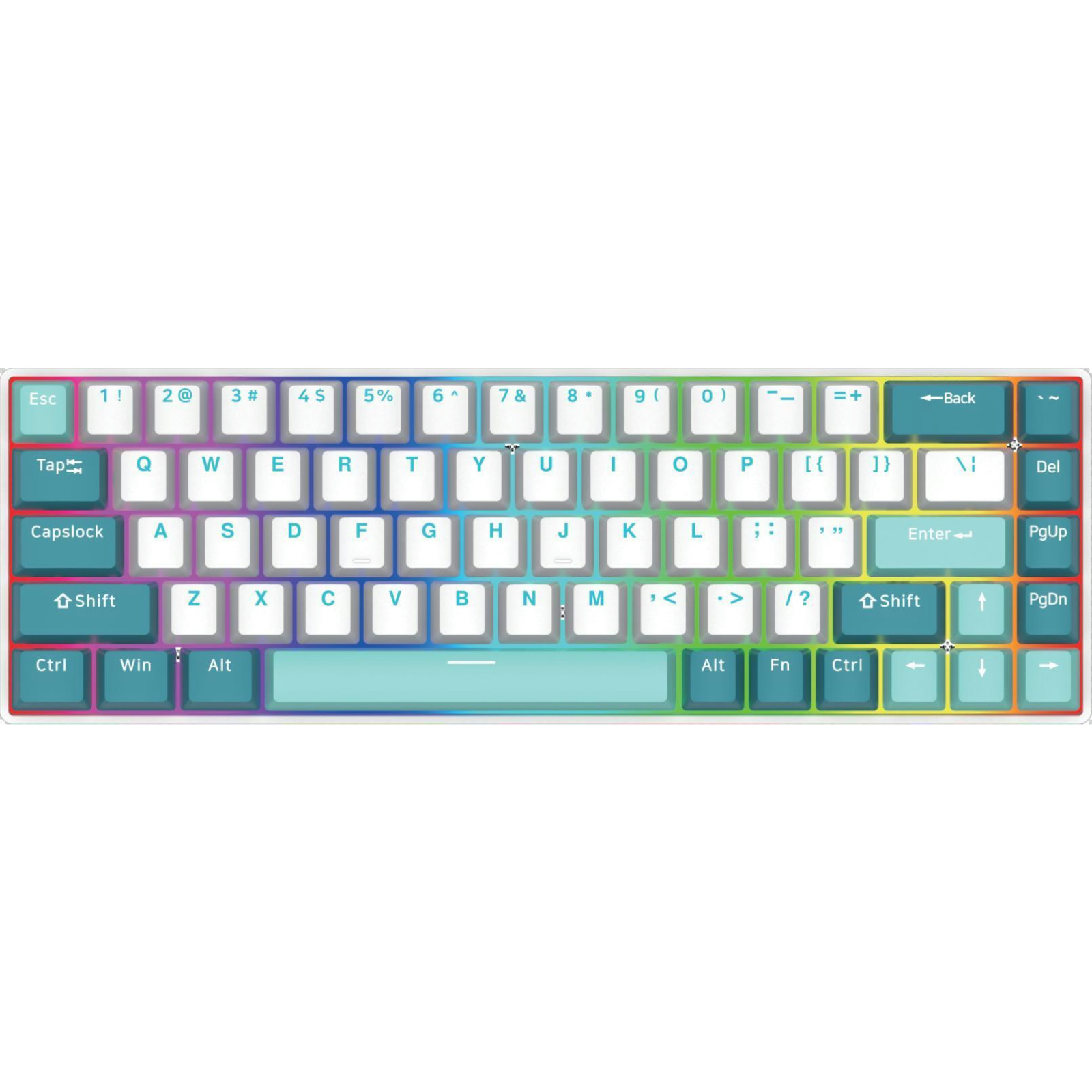 APAYADO DK68 Mechanical Keyboard - 68 Keys, RGB Backlight, Hot-Swappable, USB Type-C, Bluetooth/Wired/2.4G Connectivity, ABS Keycaps, Jiadalong Base + Gaote Switches, Compatible with Windows 98/Vista/7/8/10