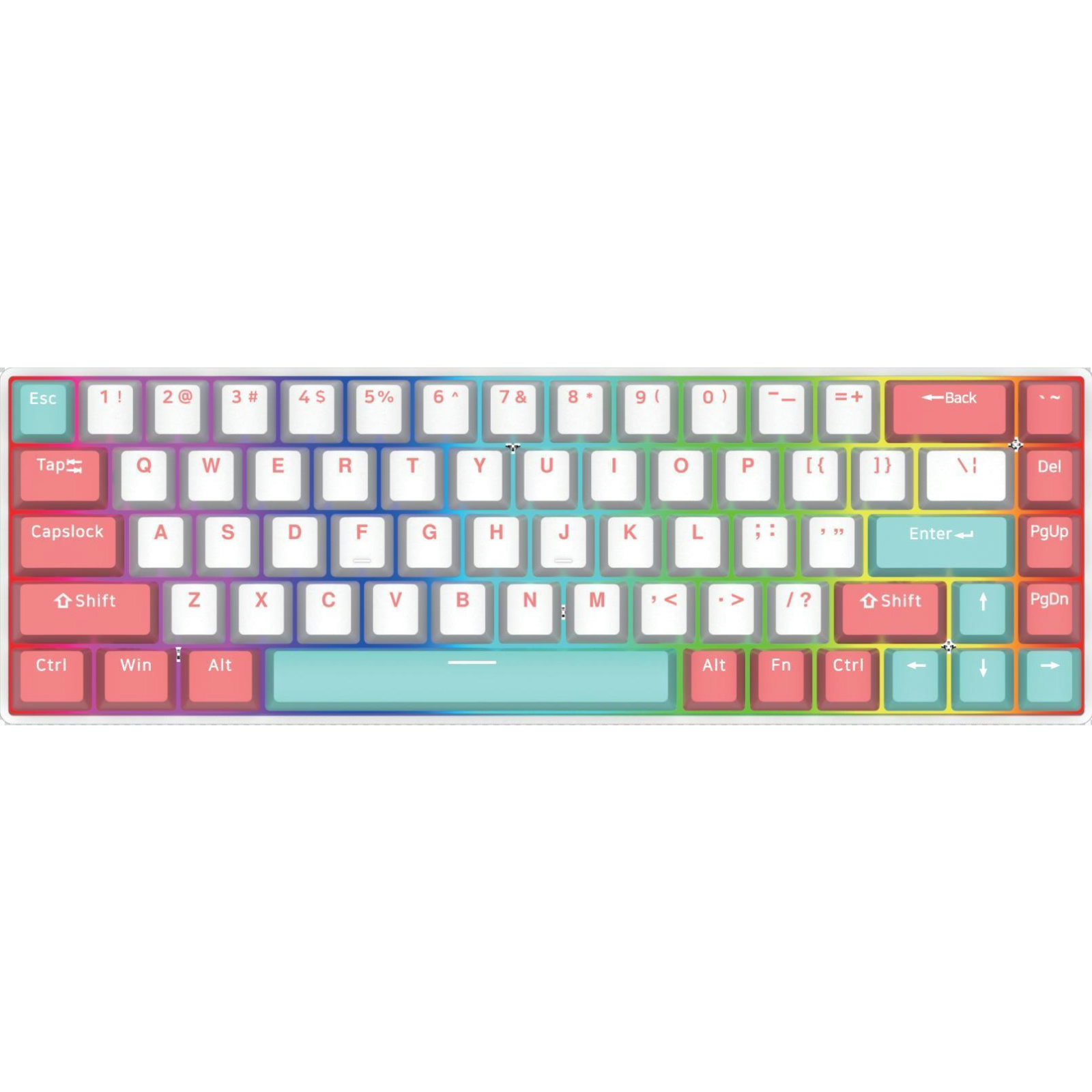 APAYADO DK68 Mechanical Keyboard - 68 Keys, RGB Backlight, Hot-Swappable, USB Type-C, Bluetooth/Wired/2.4G Connectivity, ABS Keycaps, Jiadalong Base + Gaote Switches, Compatible with Windows 98/Vista/7/8/10