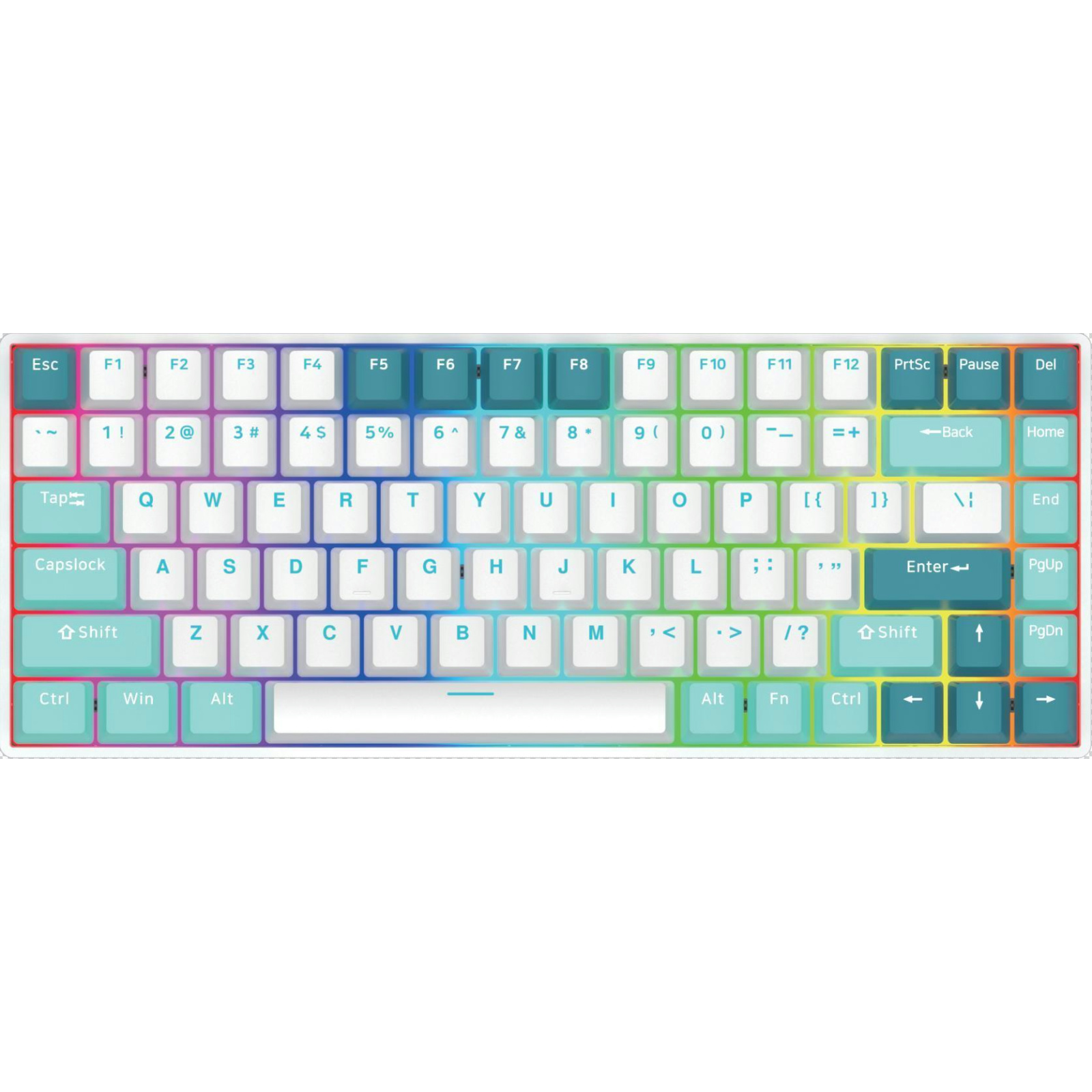 DK84 84-Key Mechanical Keyboard, Hot-Swappable, RGB Backlit, Beiying 916 Chip, ABS Double-Shot Keycaps, White Painted Iron Panel, Triple Mode (Wired/Bluetooth/2.4G), 1800mAh Battery, Compatible with Windows 9X/Vista/7/8/10