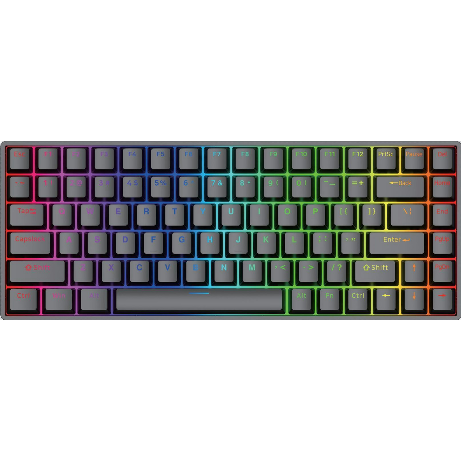 DK84 84-Key Mechanical Keyboard, Hot-Swappable, RGB Backlit, Beiying 916 Chip, ABS Double-Shot Keycaps, White Painted Iron Panel, Triple Mode (Wired/Bluetooth/2.4G), 1800mAh Battery, Compatible with Windows 9X/Vista/7/8/10