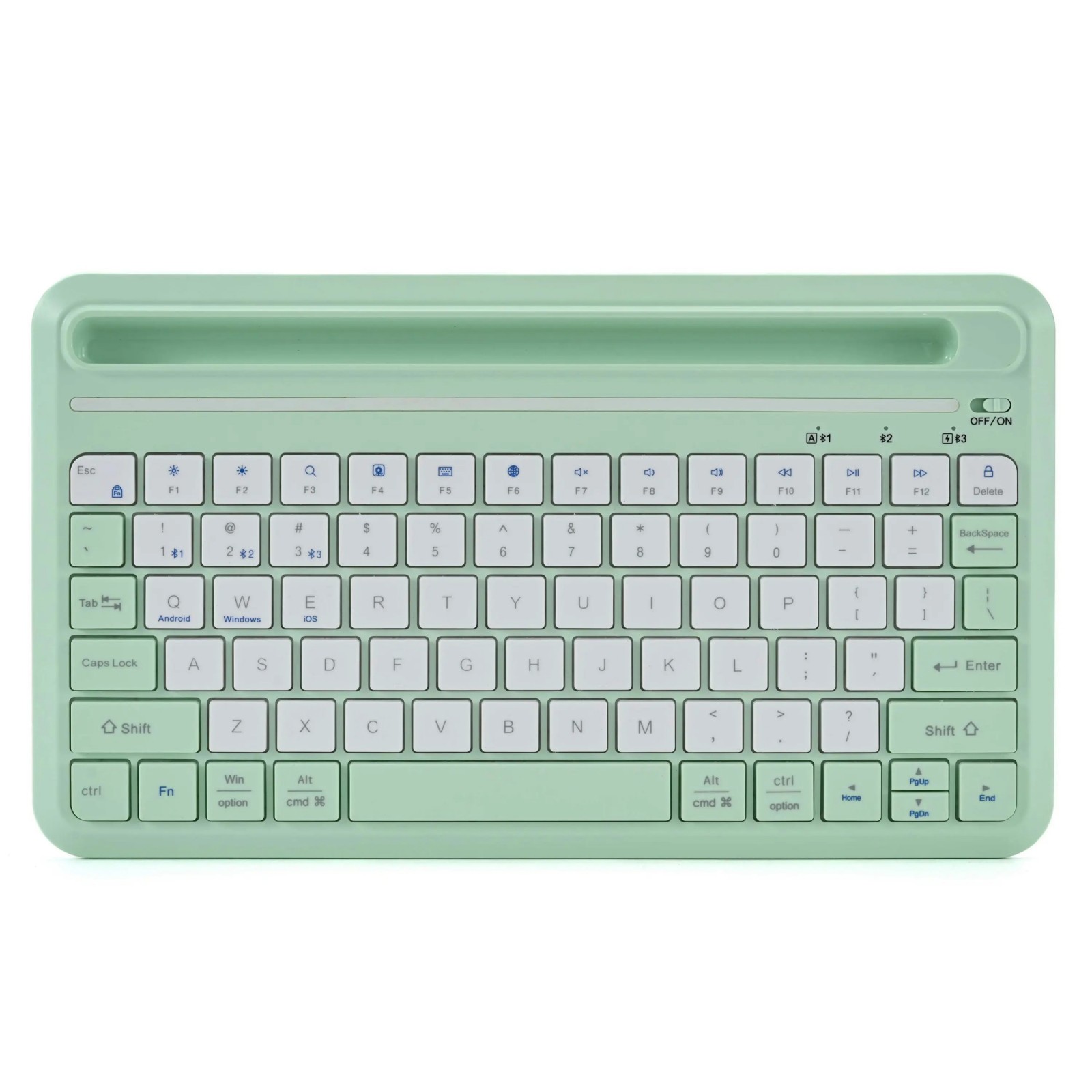 78 Keys Wireless Keyboard ,Scissor-feet with Slot, Type-C 1m PVC Cable, ABS Material, 400mAh Battery, Mobile Phone ,SlotMAC/Windows7/8/10 Support