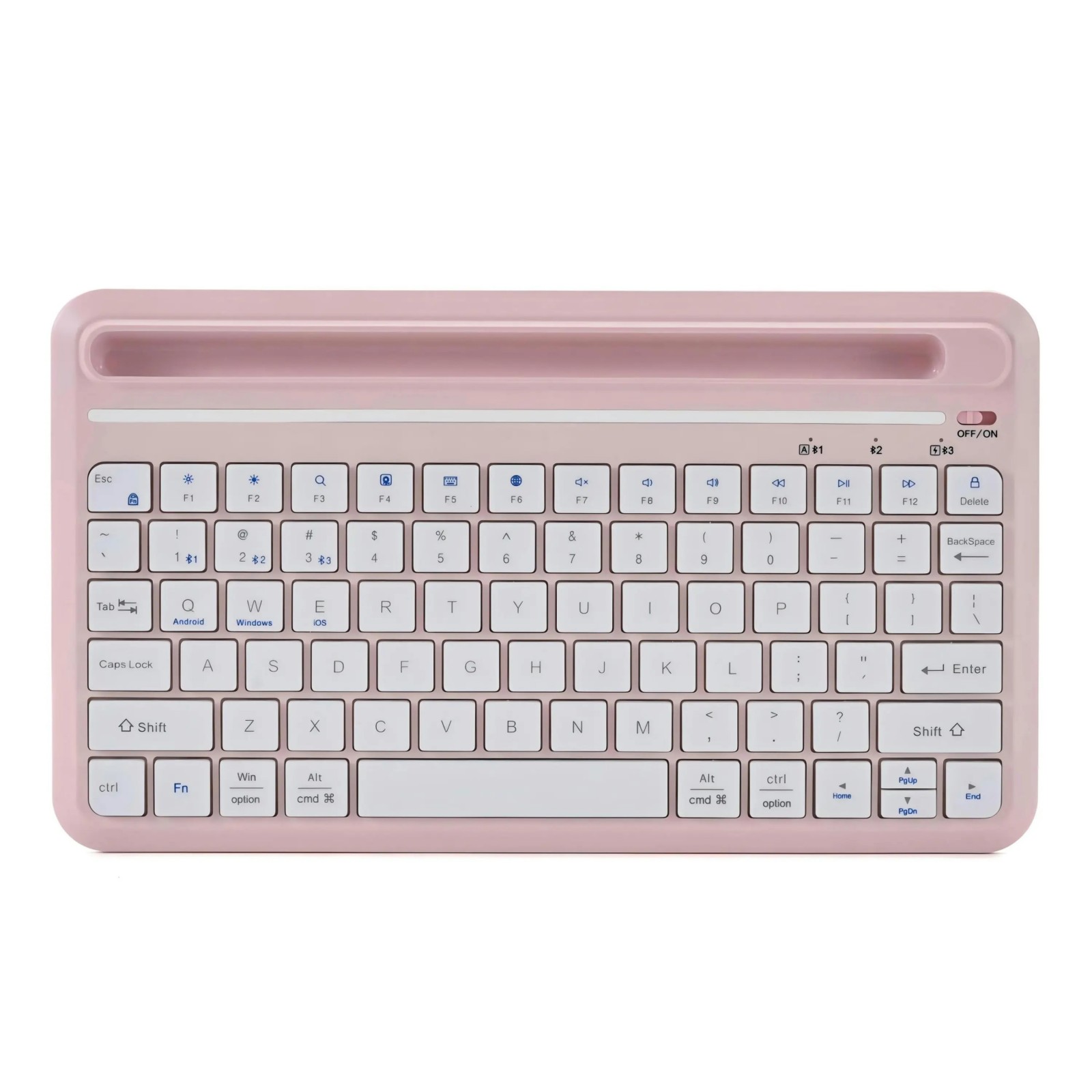 78 Keys Wireless Keyboard ,Scissor-feet with Slot, Type-C 1m PVC Cable, ABS Material, 400mAh Battery, Mobile Phone ,SlotMAC/Windows7/8/10 Support