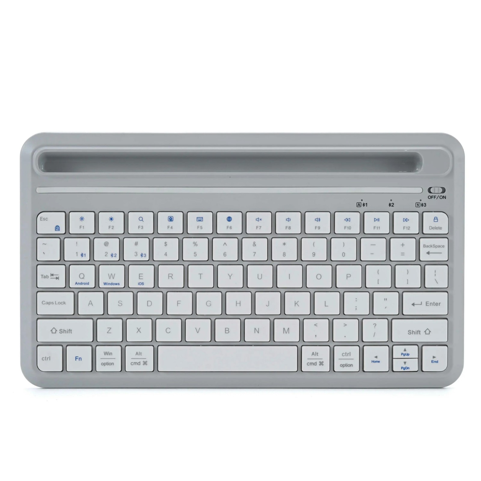 78 Keys Wireless Keyboard ,Scissor-feet with Slot, Type-C 1m PVC Cable, ABS Material, 400mAh Battery, Mobile Phone ,SlotMAC/Windows7/8/10 Support