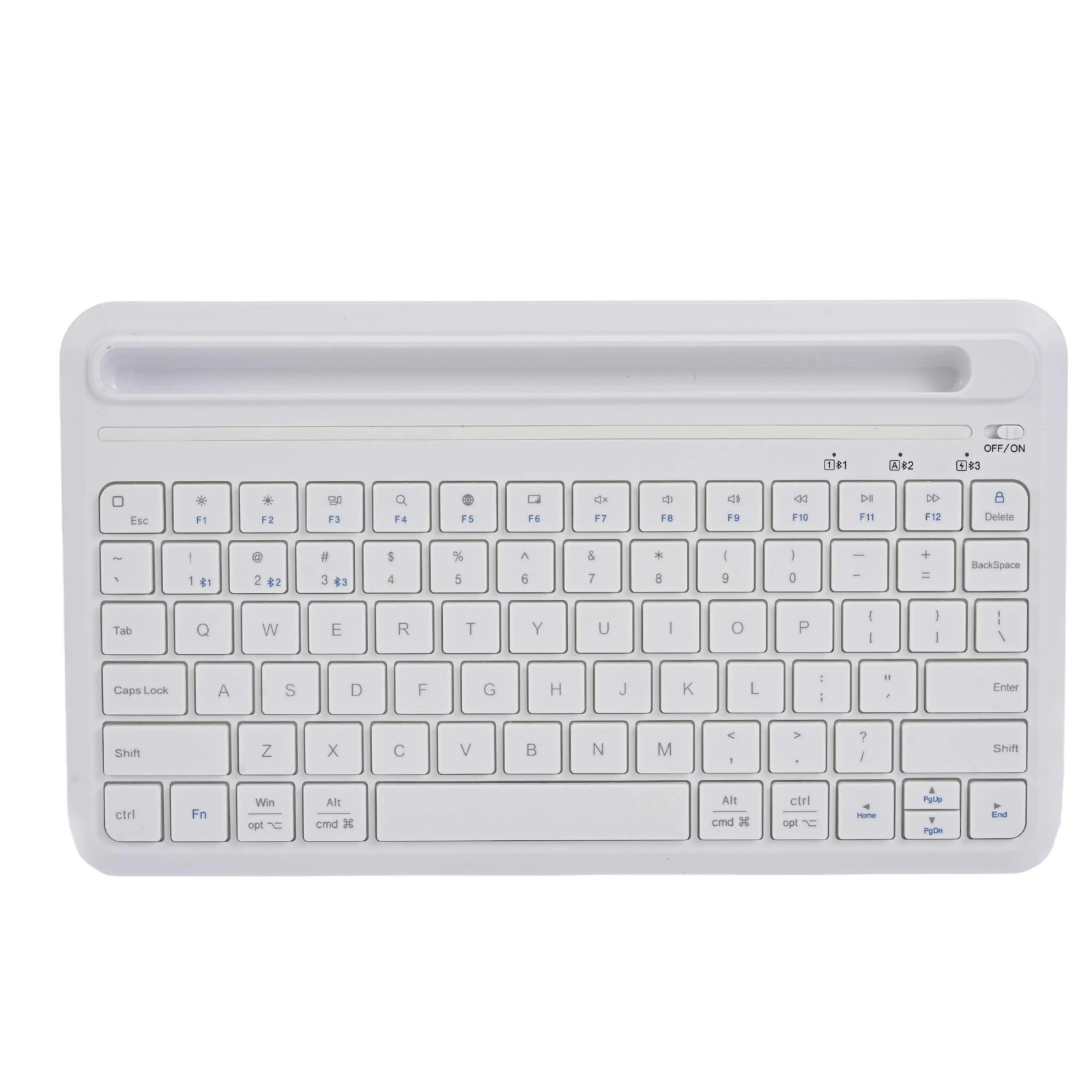 78 Keys Wireless Keyboard ,Scissor-feet with Slot, Type-C 1m PVC Cable, ABS Material, 400mAh Battery, Mobile Phone ,SlotMAC/Windows7/8/10 Support