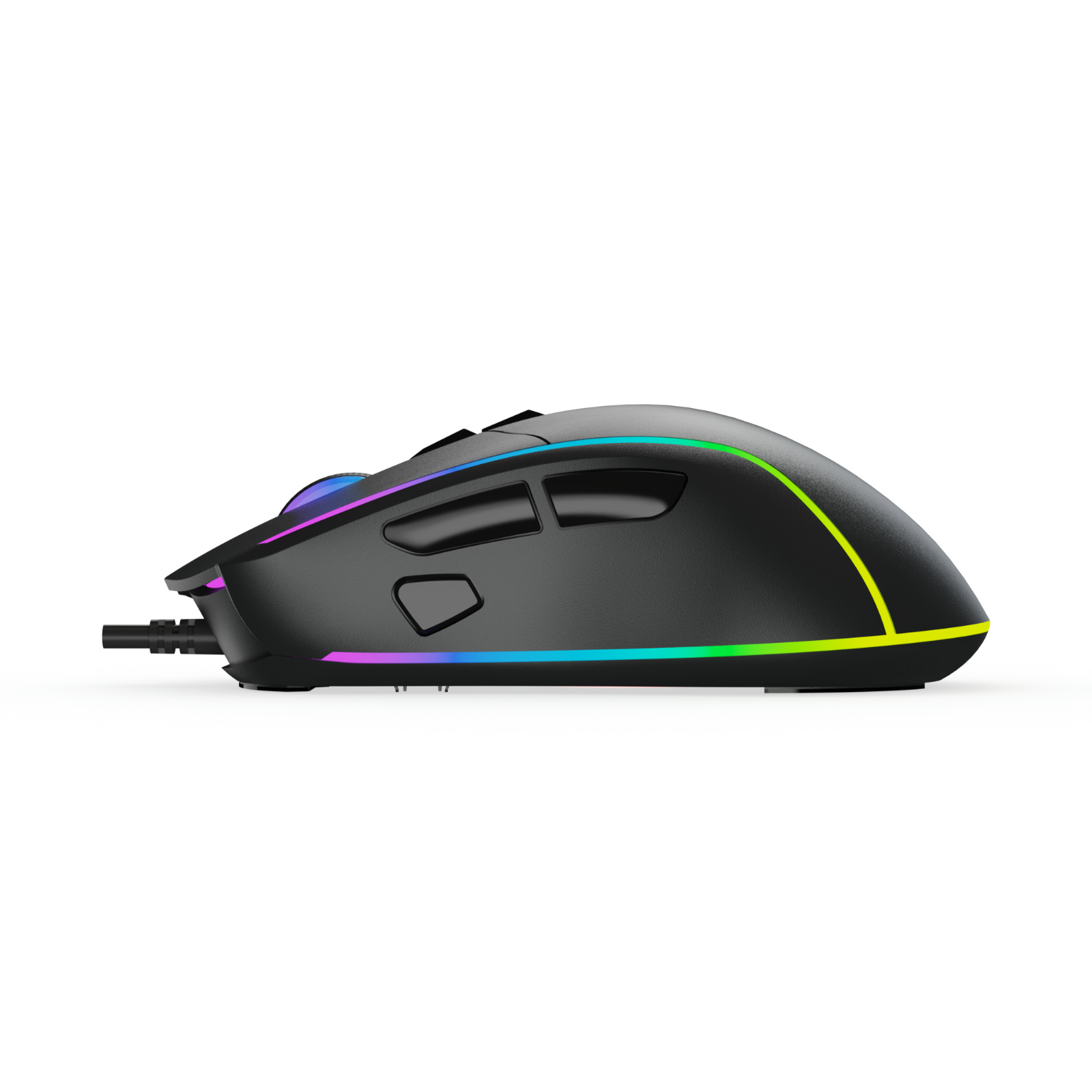 8D Wired RGB Gaming Mouse, 1600-12800 DPI, Rapid-Fire Button, 1.8m USB Cable, 1000Hz Polling Rate, Ergonomic ABS Design with RGB Backlight for PC & Laptop