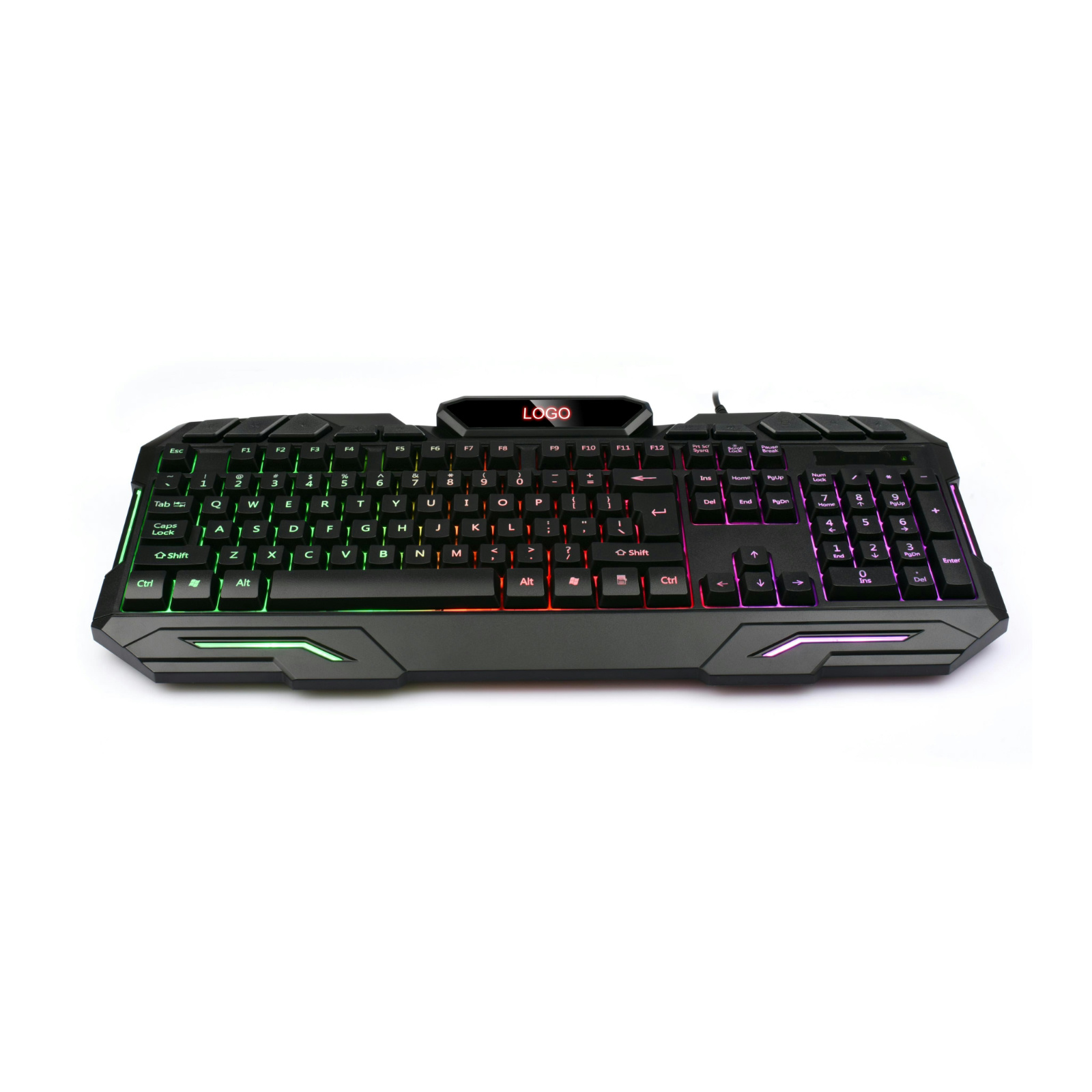 104-Key Wired Membrane Gaming Keyboard, Single-Path Character Backlighting, Precision Tactile Feedback, Durable Gaming Keyboard, Compatible with PC/Mac