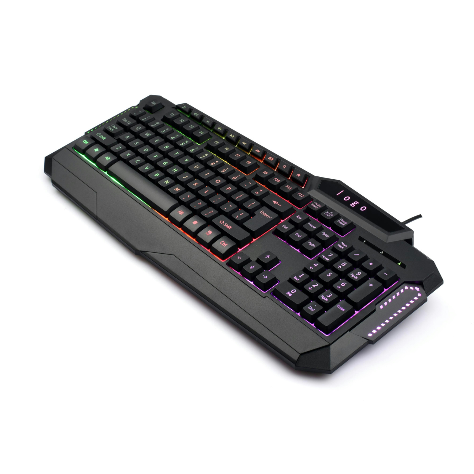 104-Key Wired Gaming Keyboard, ABS Transparent Keycaps, 116M Chip, Single-Path Rainbow Backlighting, 8250 Top Cover, Copper-Clad Steel Cable, Compatible with PC/Mac