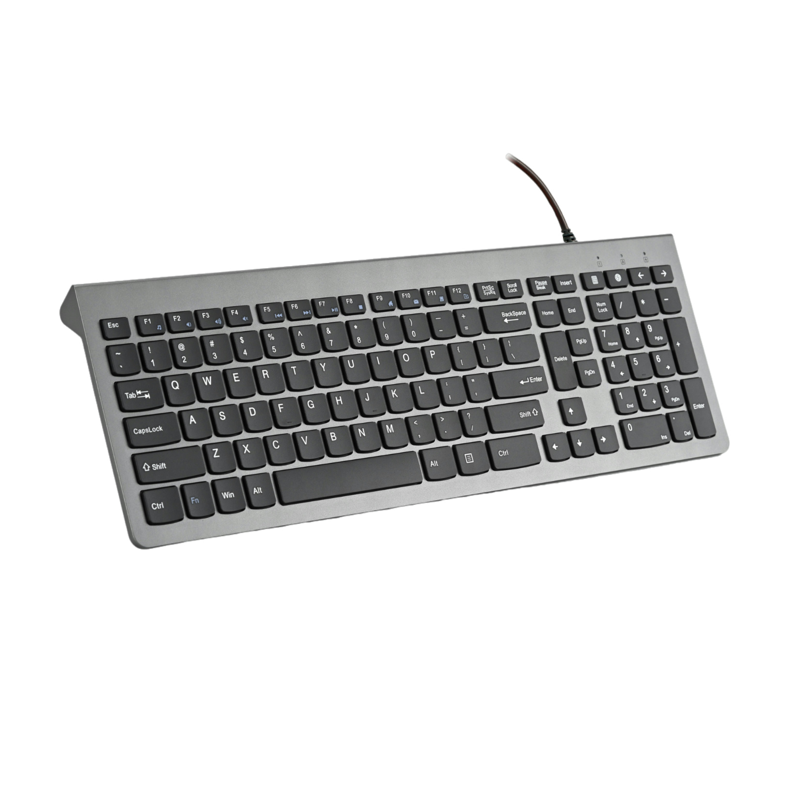 Han Tian Xia  Rechargeable Wireless Keyboard, 108 Keys, 2.4G Bluetooth, Slim & Silent Scissor Switch, Type-C Charging, RGB Backlight (Optional), Available in Gray-Black, Silver-White, Black – Perfect for Office & Home Use