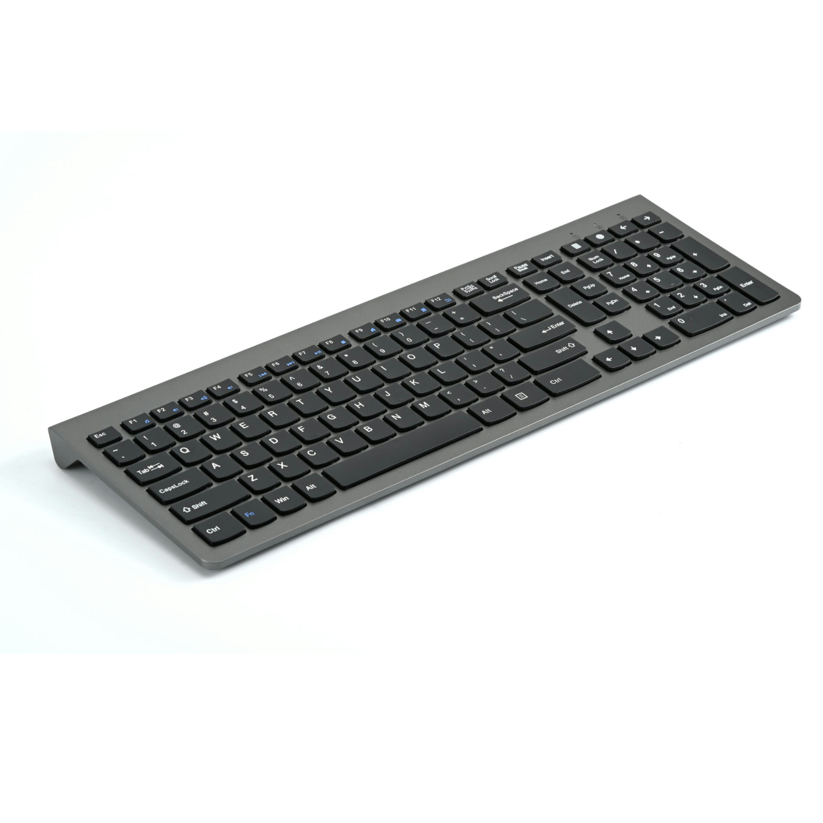 Han Tian Xia  Rechargeable Wireless Keyboard, 108 Keys, 2.4G Bluetooth, Slim & Silent Scissor Switch, Type-C Charging, RGB Backlight (Optional), Available in Gray-Black, Silver-White, Black – Perfect for Office & Home Use