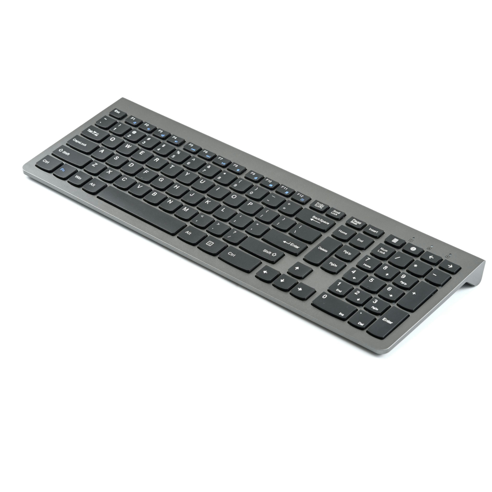 Han Tian Xia  Rechargeable Wireless Keyboard, 108 Keys, 2.4G Bluetooth, Slim & Silent Scissor Switch, Type-C Charging, RGB Backlight (Optional), Available in Gray-Black, Silver-White, Black – Perfect for Office & Home Use