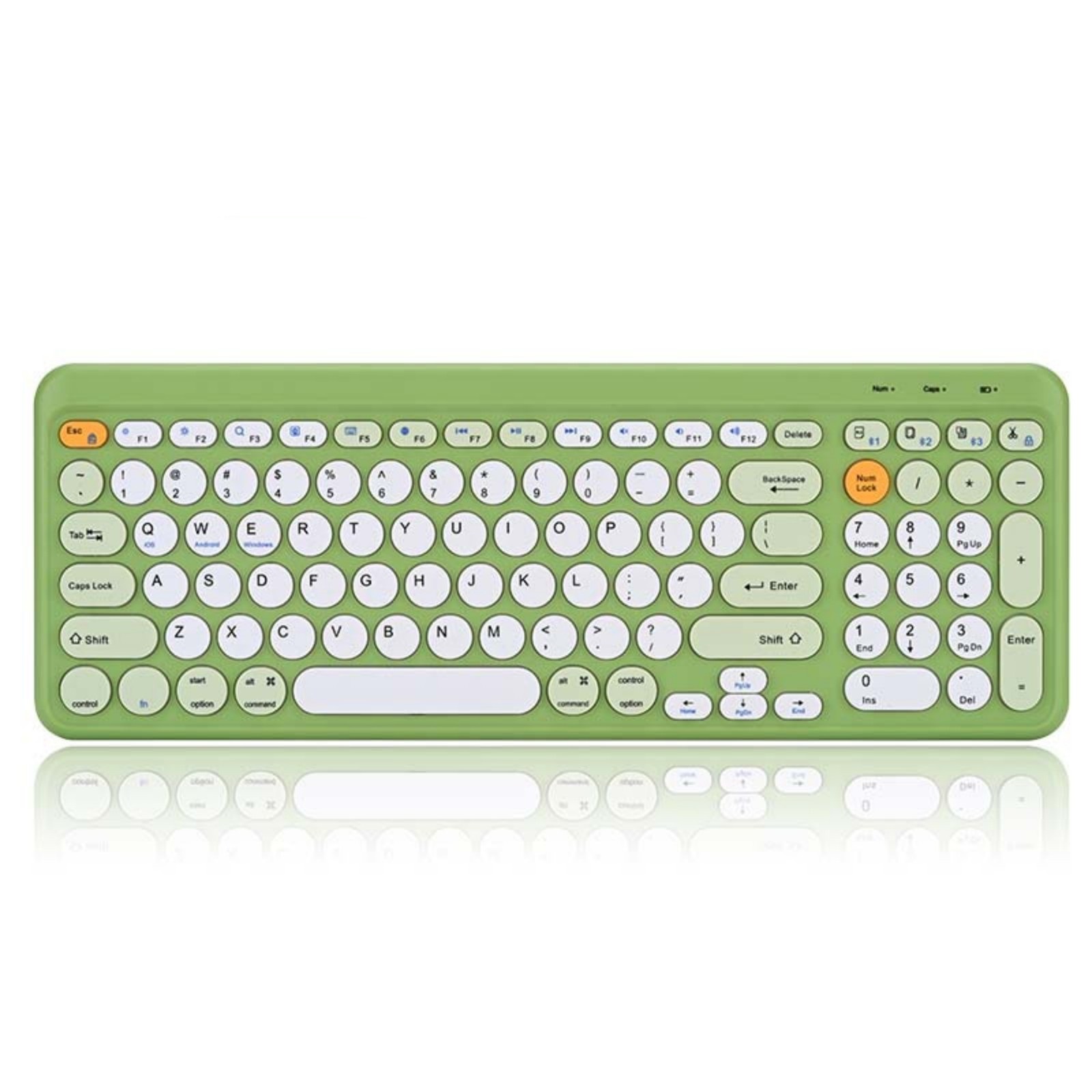 K370 Rechargeable Wireless Keyboard, 99 Keys, Dual Mode Bluetooth, Thin & Mute Design, Scissor Feet, Color Combination, Type-C Charging, 3.7V, 38514021.8mm – Han Tianxia