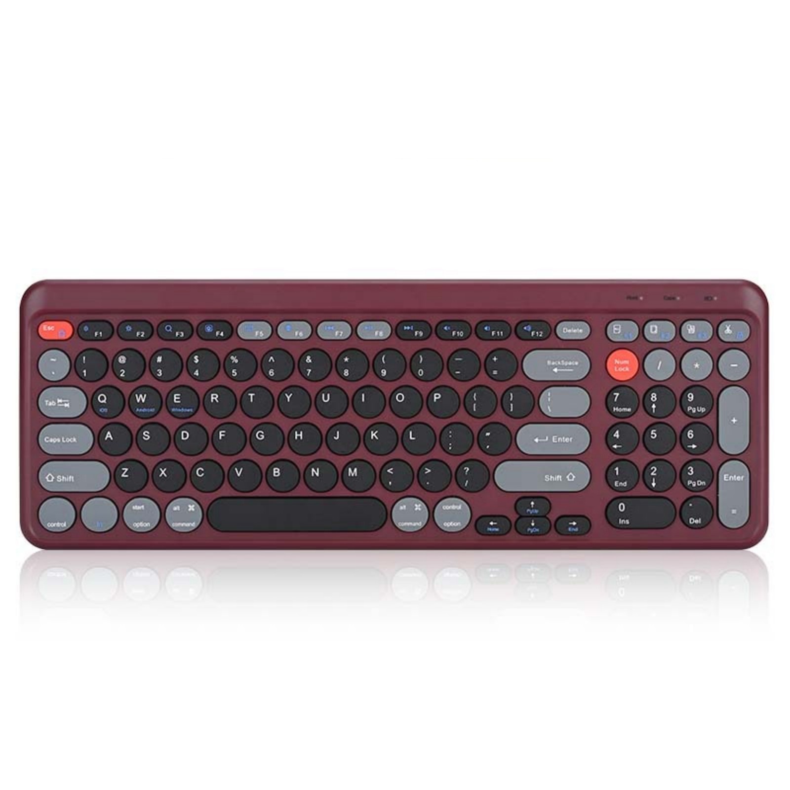 K370 Rechargeable Wireless Keyboard, 99 Keys, Dual Mode Bluetooth, Thin & Mute Design, Scissor Feet, Color Combination, Type-C Charging, 3.7V, 38514021.8mm – Han Tianxia