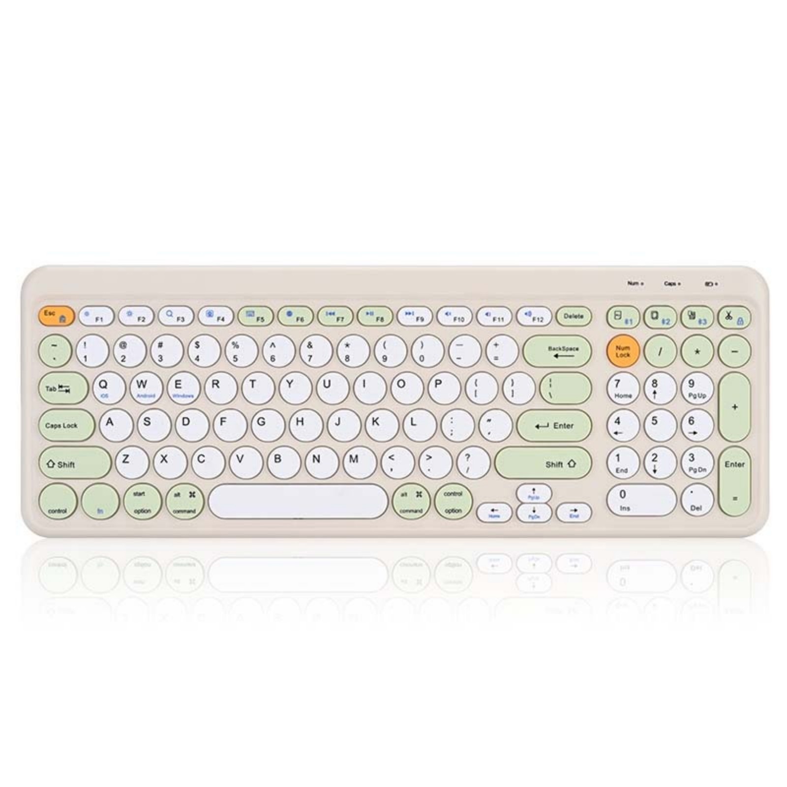 K370 Rechargeable Wireless Keyboard, 99 Keys, Dual Mode Bluetooth, Thin & Mute Design, Scissor Feet, Color Combination, Type-C Charging, 3.7V, 38514021.8mm – Han Tianxia