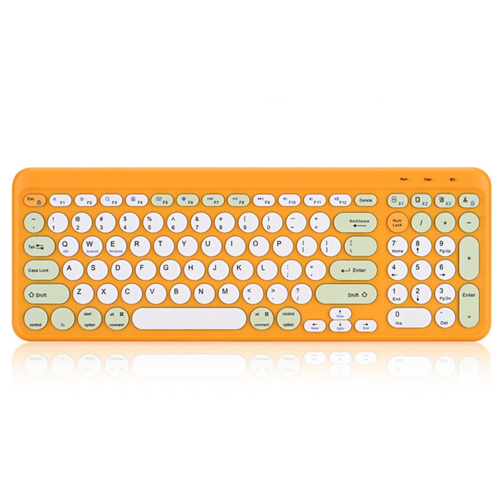 K370 Rechargeable Wireless Keyboard, 99 Keys, Dual Mode Bluetooth, Thin & Mute Design, Scissor Feet, Color Combination, Type-C Charging, 3.7V, 38514021.8mm – Han Tianxia