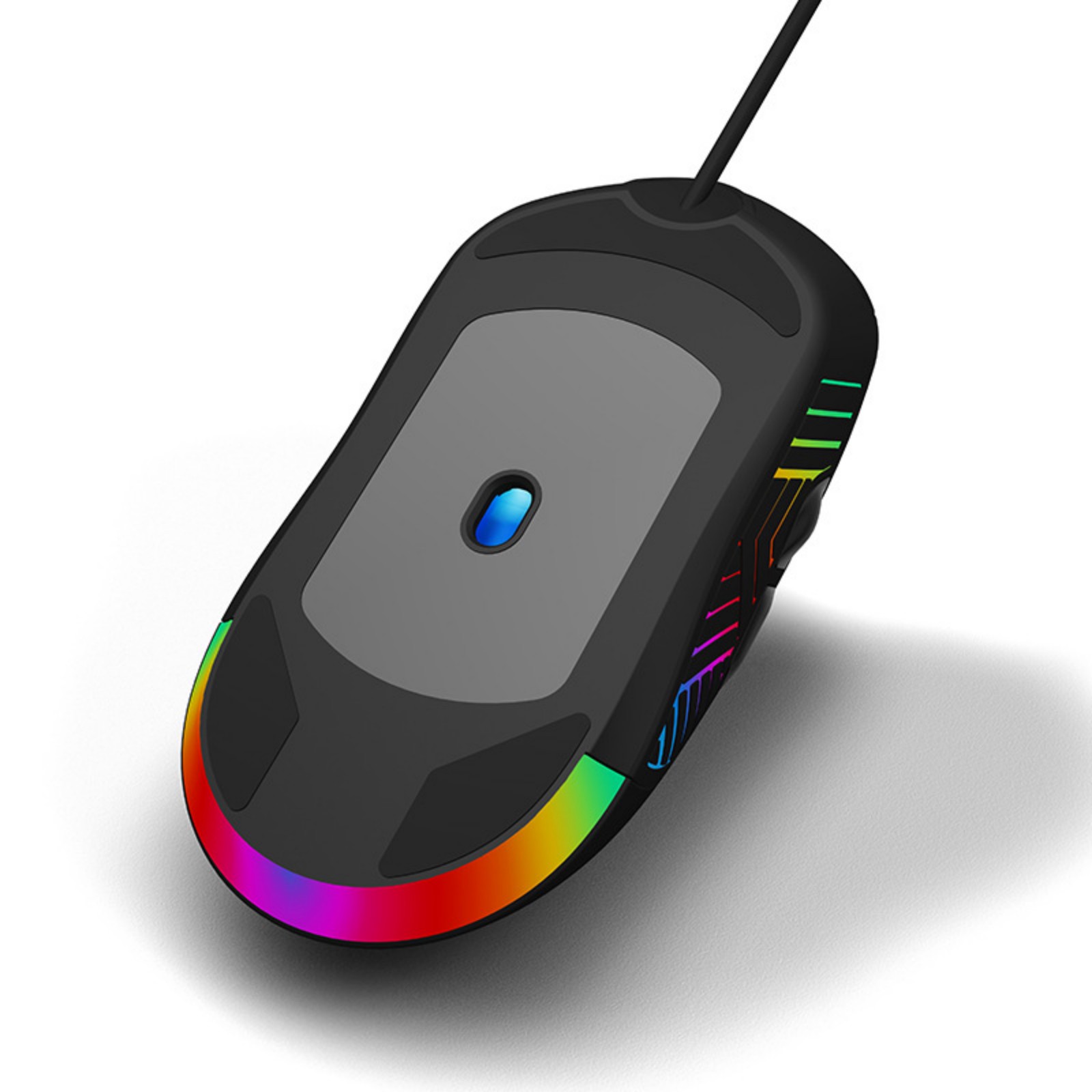 6D Wired & 2.4G Wireless Gaming Mouse, PAW3311 Chip, Adjustable DPI (800/1200/1600/2400/5000/12000), 500mAh Battery, 1000Hz Polling Rate, 1.5m USB Cable, Ergonomic ABS Design for PC & Laptop