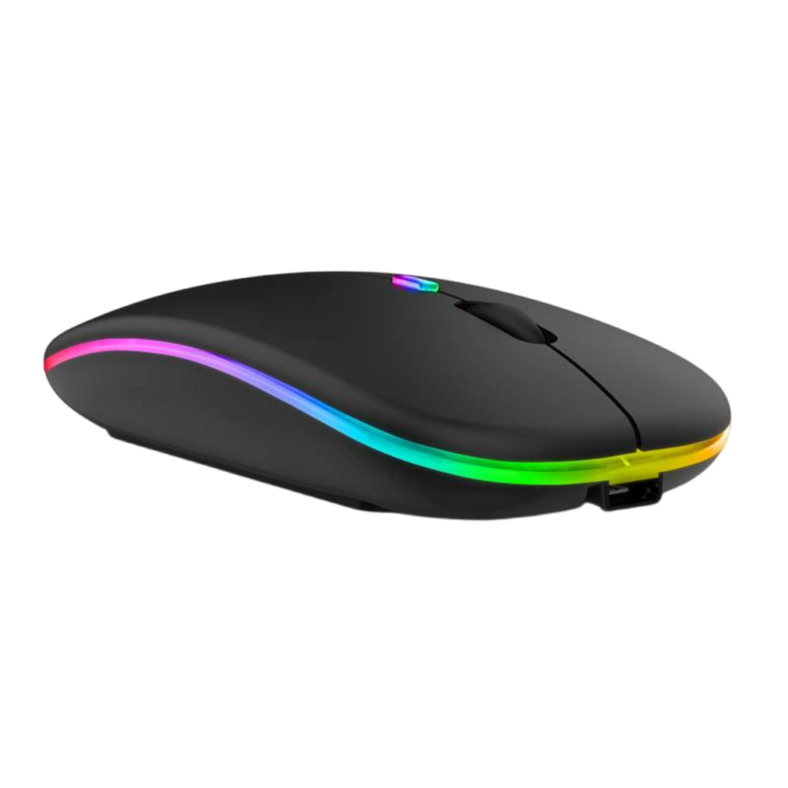 Wireless Bluetooth Mouse, 2.4GHz & Bluetooth 5.2 Connectivity, 800/1200/1600 DPI, Rechargeable 500mAh Battery, Ergonomic Design, 4 Buttons, Compatible with Windows, Mac, Android, iOS, Multiple Colors