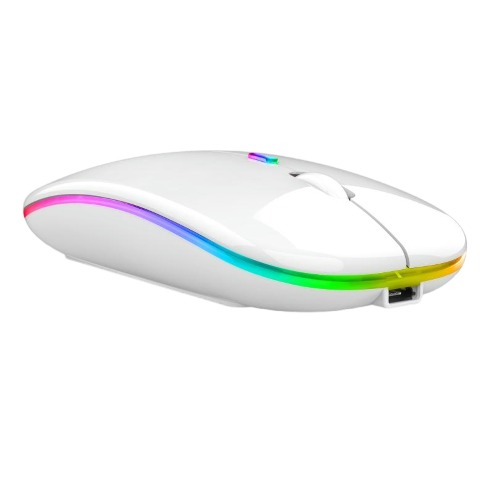 Wireless Bluetooth Mouse, 2.4GHz & Bluetooth 5.2 Connectivity, 800/1200/1600 DPI, Rechargeable 500mAh Battery, Ergonomic Design, 4 Buttons, Compatible with Windows, Mac, Android, iOS, Multiple Colors