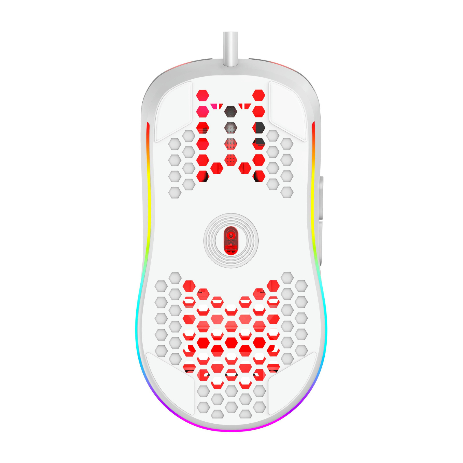 Gaming RGB Luminous 7-Button Wired Mouse, RGB & LOGO Lighting, Adjustable DPI (1600-12800), Macro Definition, Honeycomb Design for Ultimate Precision and Comfort