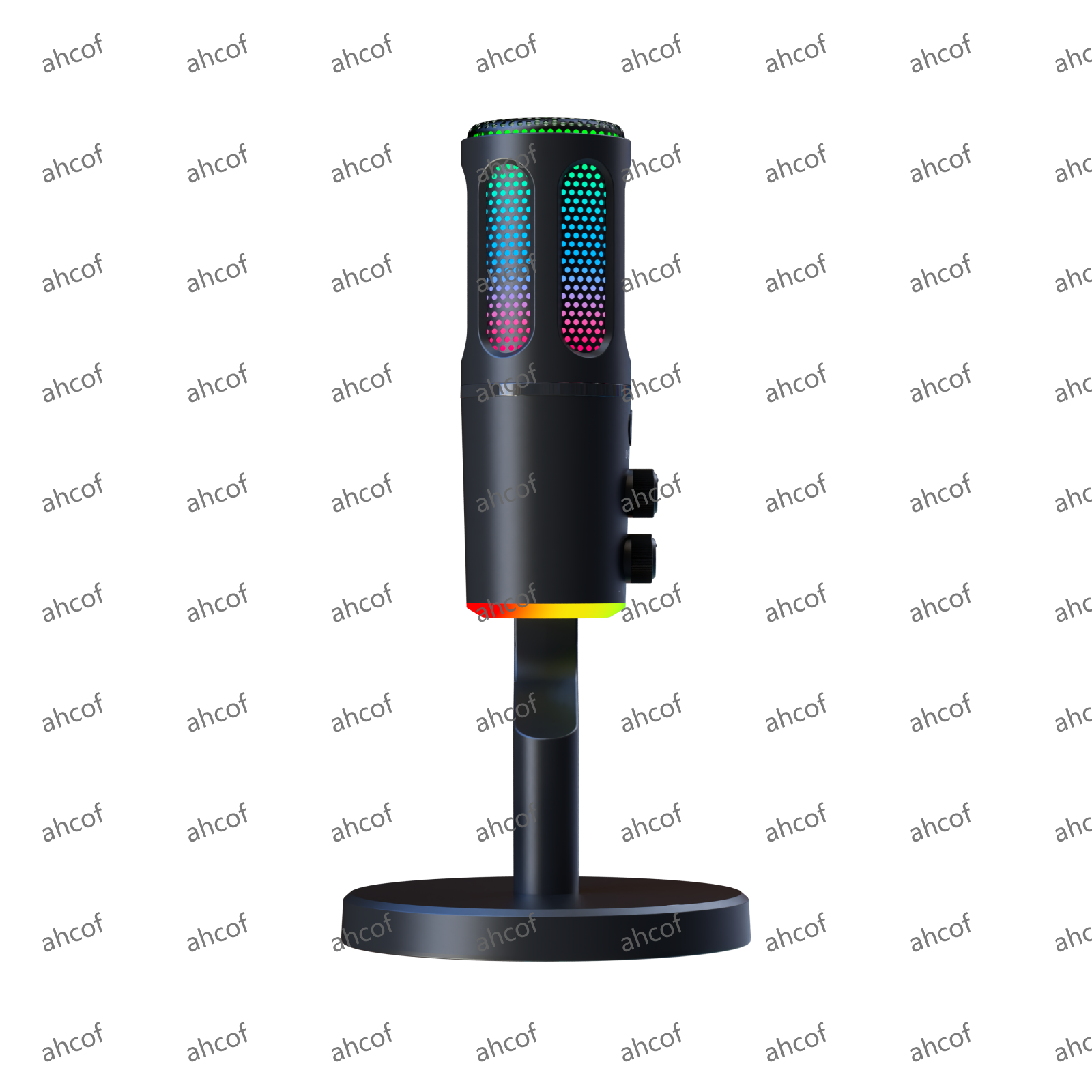 Professional Condenser Microphone with RGB Light | Unidirectional, 20Hz-20KHz Frequency Response, 48KHz Sampling Rate, 75dB Signal-to-Noise Ratio | USB-C & 3.5mm Output | DSP Noise Reduction, 108dB SPL Max Sound Pressure | Compatible with Windows, MacOS, 